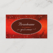 目を引く赤い霜降りグリッタースタイリッシュ星 名刺 (正面)