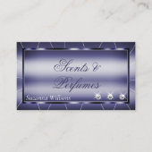 目を引く輝く青とダイヤモンドの魅力 名刺 (正面)