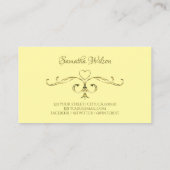 目を引く金ゴールド華美コーナーとクリームカラー 名刺 (裏面)