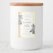 目を引く金ゴールド製品ラベルろうそく美しい&キャンドル フードラベル (正面)