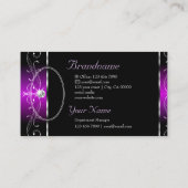 目を引く黒い紫縁ど華美の写真の追加 名刺 (裏面)
