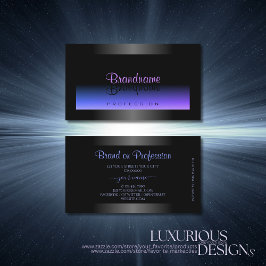目を引く黒い青とピンクのグラデーション 名刺