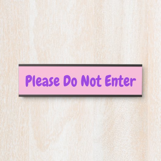 目を引く「入らないでください」ドアサイン サインプレート (正面)