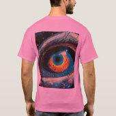 「目を引くTシャツと目のユニークデザイン- Tre Tシャツ (裏面)