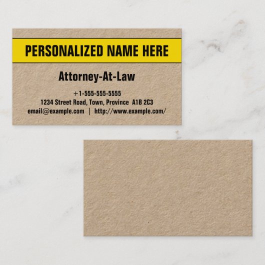 目を引はっきりしたく弁護士の名刺 名刺 (正面/裏面)