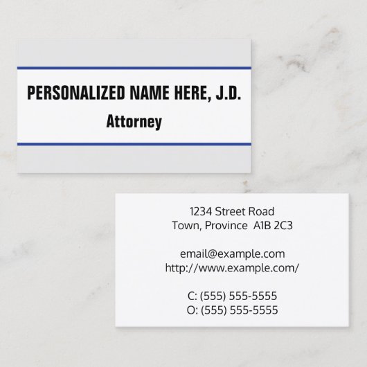 目を引はっきりしたく弁護士名刺 名刺 (正面/裏面)