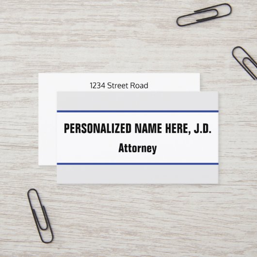 目を引はっきりしたく弁護士名刺 名刺 (正面/裏面インサイチュ)