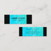 目を引カラフルくグランジ スキニー名刺 (正面/裏面)