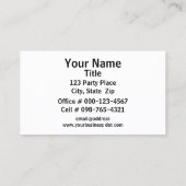 目を引カラフルく紙吹雪が白い上にトス 名刺 (裏面)