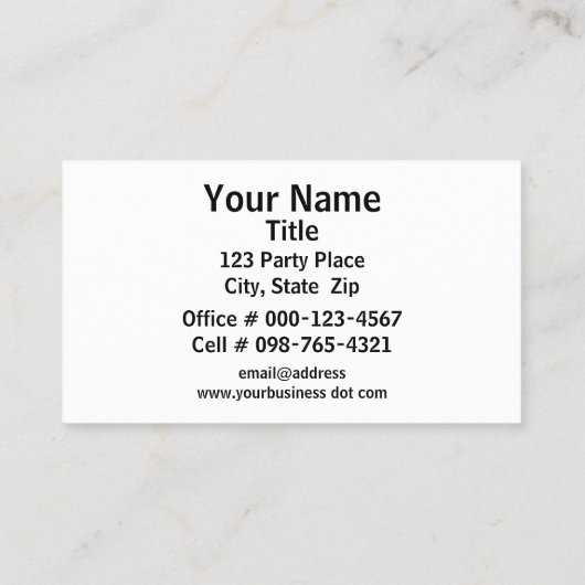 目を引カラフルく紙吹雪が白い上にトス 名刺 (裏面)