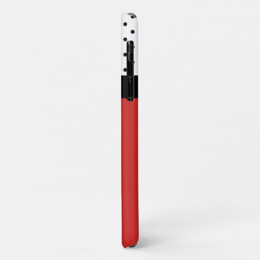 目を引モダンく赤、白、黒の水玉模様 Case-Mate iPhoneケース (裏面/左)