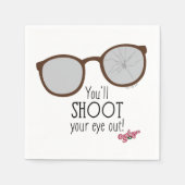 目を撃つぞ！ スタンダードカクテルナプキン (正面)
