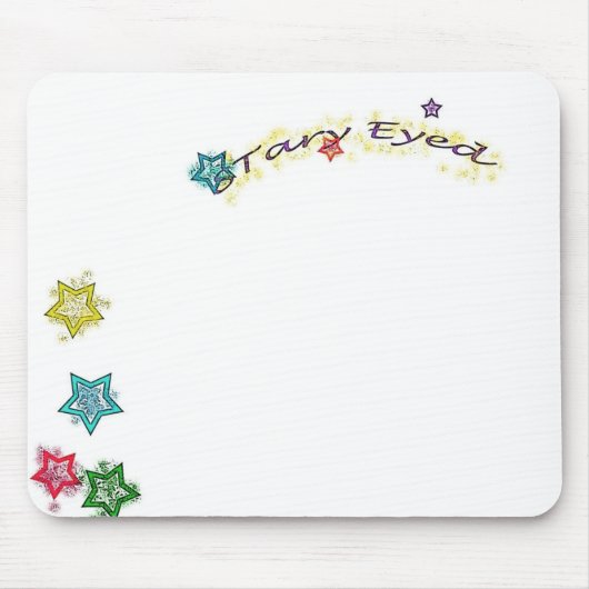 目を細かく見開いた マウスパッド (正面)