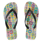 目を見るすべて見て良く見えるザニー予測できな ビーチサンダル (フットベッド)