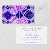 目を見る幾何学的モダン水色 名刺 (正面/裏面)