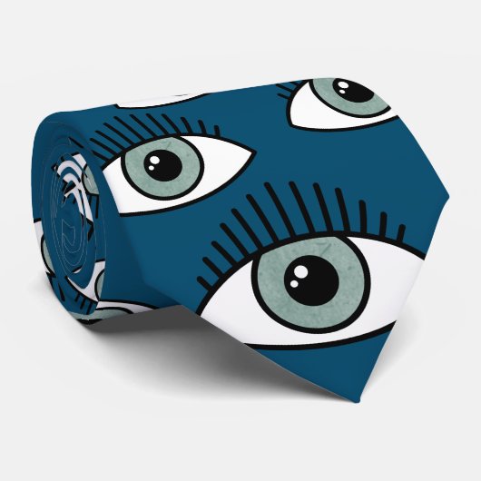 目を見る，目を見る，眼視 ネクタイ (ロール)