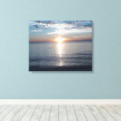 目を見張るほど美しい夕日の写真 キャンバスプリント (インサイチュ (ウッドフロア))