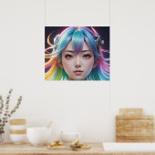 目を見張るような大きな目 ポスター (キッチン)