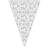 目を見張るような白と黒のパターン（の模様が）ある壁 バンティングフラッグ (第1の旗)