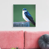 目を見張るスズメ キャンバスプリント (インサイチュ (リビング))