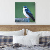 目を見張るスズメ キャンバスプリント (インサイチュ (寝室))