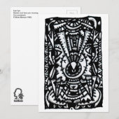 目を見張る。インクスケッチフラットカード (正面/裏面)