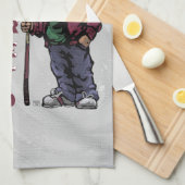 目を見張る キッチンタオル (四つ折り)