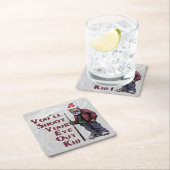 目を見張る スクエアペーパーコースター (インサイチュ)