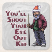 目を見張る スクエアペーパーコースター (正面)