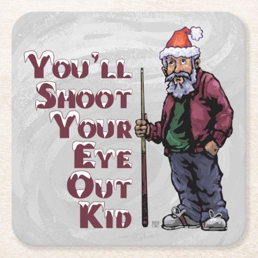 目を見張る スクエアペーパーコースター (正面)