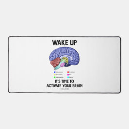 目を覚ましてあなたの脳のユーモアを活性化する時間だ デスクマット