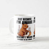 目を覚ましているからといって準備ができているわけではない コーヒーマグカップ (正面左)