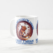 目を覚ましているからといって準備ができているわけではない コーヒーマグカップ (正面左)