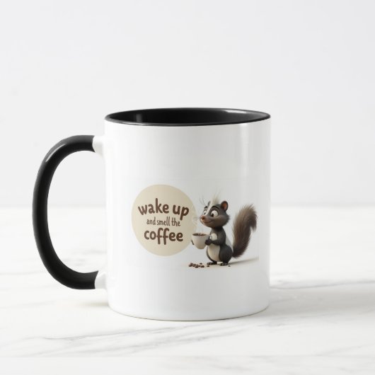 目を覚ましてコーヒーを嗅いで マグカップ (左)