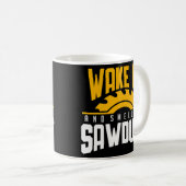 目を覚まして木こりの木こりを嗅ぎ分ける コーヒーマグカップ (正面右)