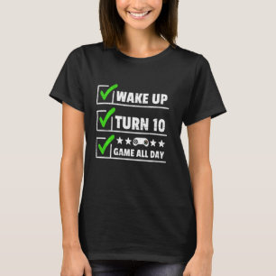 目を覚まして10日間ゲームをしよう コンソール アーケード ゲーム機 Tシャツ