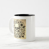 目を覚まし黒く素晴らしなる ツートーンマグカップ (正面左)