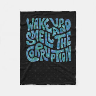 目を覚まし、腐敗の言葉の匂いを嗅ぐアート1 フリースブランケット