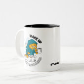 目を覚ますが推奨しない ツートーンマグカップ (正面左)