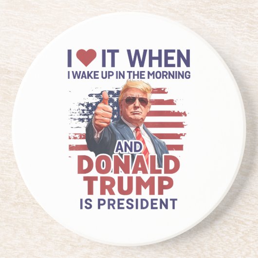 目を覚ますとトランプがフー大統領で大好き コースター (正面)