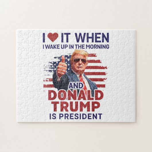 目を覚ますとトランプがフー大統領で大好き ジグソーパズル (横)