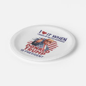 目を覚ますとトランプがフー大統領で大好き ペーパープレート (アングル)