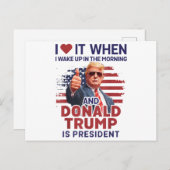目を覚ますとトランプがフー大統領で大好き ポストカード (正面/裏面)