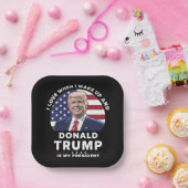 目を覚ますとドナルドが私の社長をトランプする時が大好き ペーパープレート (パーティー)