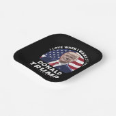 目を覚ますとドナルドが私の社長をトランプする時が大好き ペーパープレート (傾斜あり)