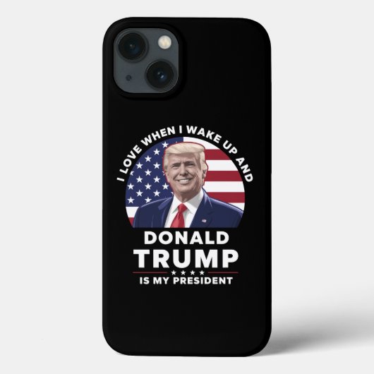 目を覚ますとドナルドが私の社長をトランプする時が大好き Case-Mate iPhoneケース (裏面)