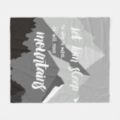 目を覚ますと彼は山を動かす フリースブランケット (正面(横))