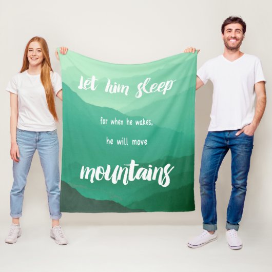 目を覚ますと彼は山を動かす フリースブランケット (インサイチュ)