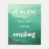 目を覚ますと彼は山を動かす フリースブランケット (正面)