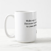 目を覚ますと猫の毛の猫好き コーヒーマグカップ (左)